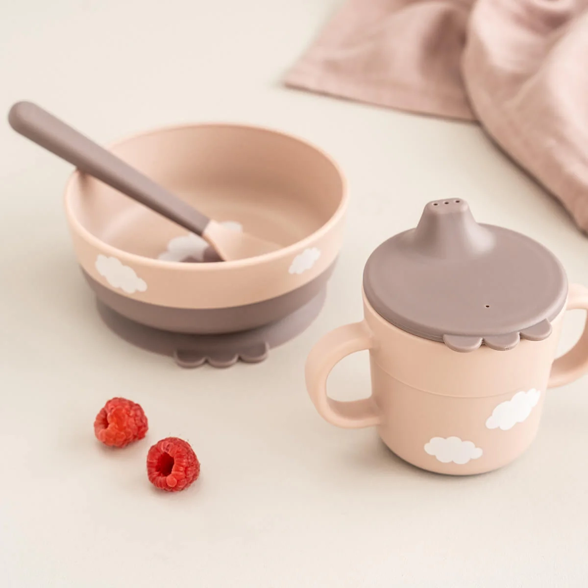 Foodie First Meal Set Happy Clouds Powder 10 At Baby House - Βρεφικά &Amp; Παιδικά Είδη