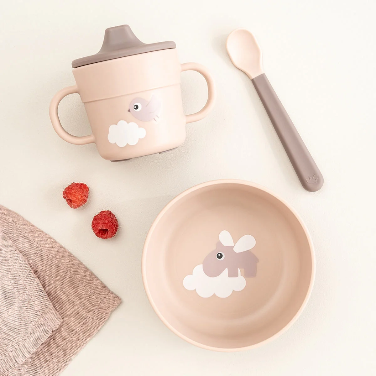 Foodie First Meal Set Happy Clouds Powder 7 At Baby House - Βρεφικά &Amp; Παιδικά Είδη