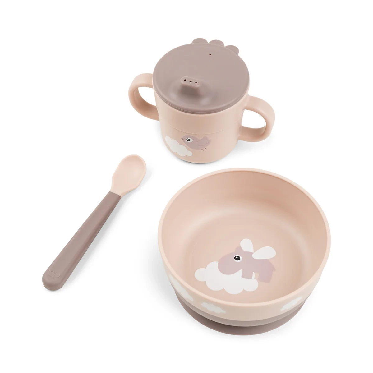 Foodie First Meal Set Happy Clouds Powder Front At Baby House - Βρεφικά &Amp;Amp; Παιδικά Είδη